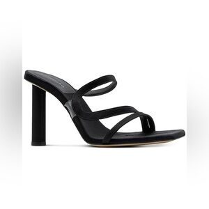 ILIO SMERALDO x Maeve Reilly Black Strappy Leather Mule Sz 38 like sz 7.5/8 BNWB